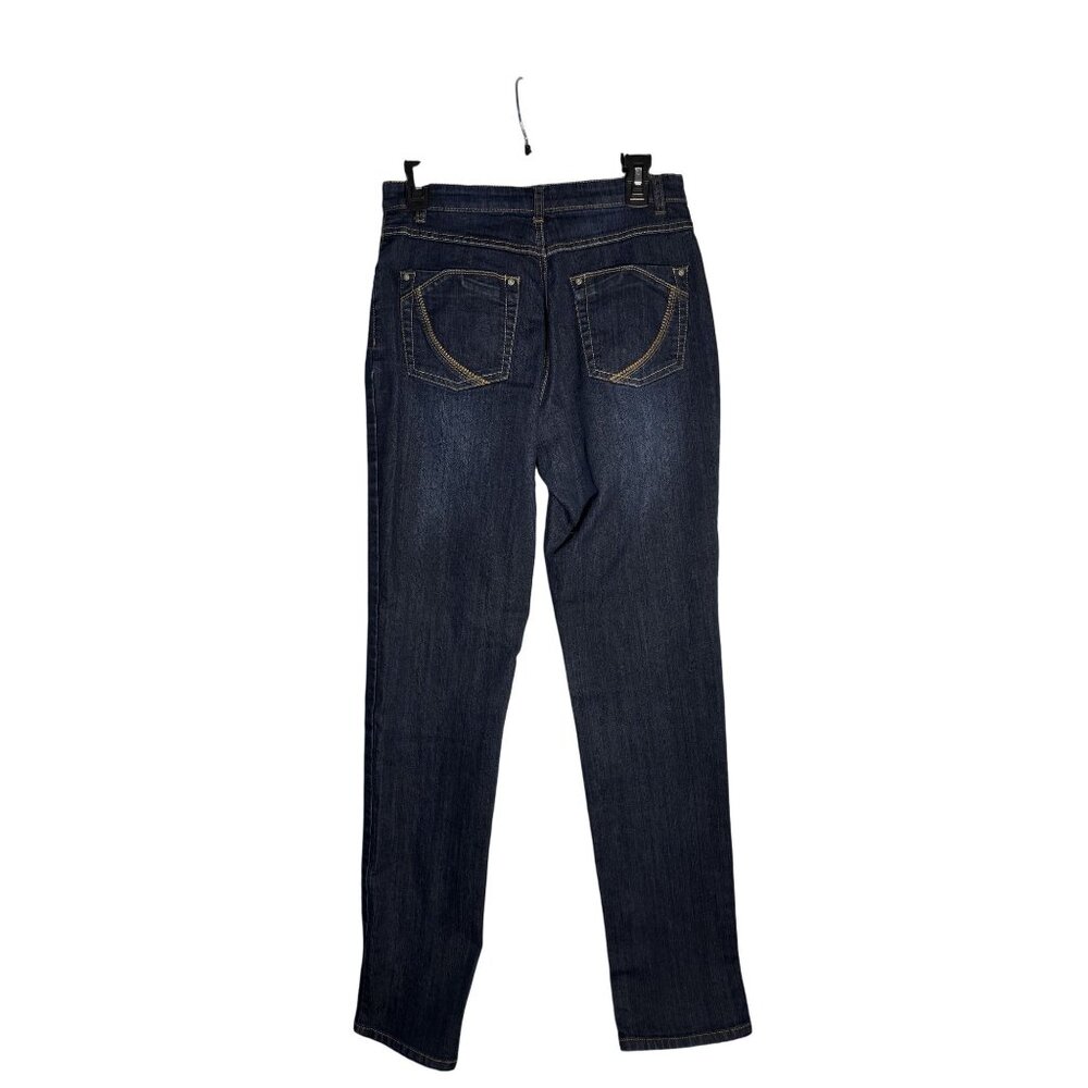 FDJ French Dressing Jeans Suzanne Slim Leg High -Rise Denim  Size 10 Dark Wash - Picture 3 of 13